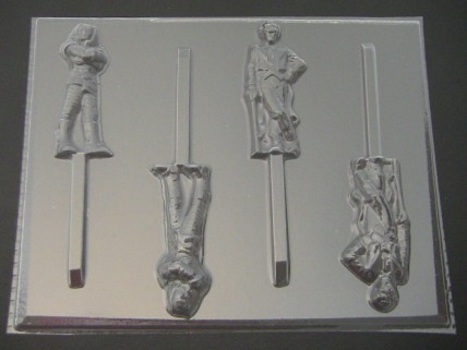 314sp Wild Man and Freeze Dude Chocolate or Hard Candy Lollipop Mold 314sp Wild Man and Freeze Dude Chocolate or Hard Candy Lollipop Mold